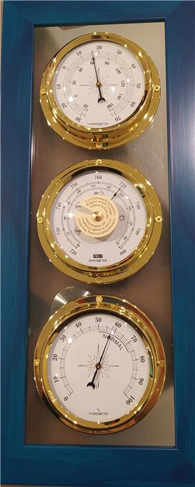 Station météo Y5JA, ensemble de 3 pièces, baromètre, thermomètre et  hygromètre avec cadre en bois - AliExpress