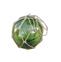 Boule de chalut décorative verte en verre et cordage tressé 12.5cm Vert