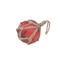 Boule de chalut décorative en verre et cordage tressé 7.5cm Rouge