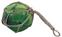 Boule de chalut décorative verte en verre et cordage tressé 10cm Vert