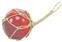 Boule de chalut décorative en verre et cordage tressé 10cm Rouge