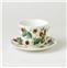 Tasse déjeuner avec soucoupe en porcelaine Bone China décor fraises 45cl