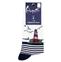 CHAUSSETTES PHARE RAYE AUGUSTIN Ecru/Marine 2 Tailles au choix