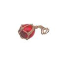 Boule de chalut décorative en verre et cordage tressé 5cm Rouge