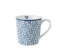 Mug en porcelaine Bone China décor fleurs bleues 35cl