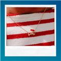COLLIER CHAINE+PERLE ROUGE GIRARD LE HOMARD