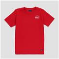 T-shirt col V enfant officiel BREST 2024 manches courtes couleur rouge. Collection Fêtes Maritimes.