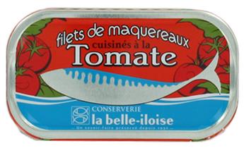 FILETS DE MAQUEREAUX CUISINES A LA TOMATE 118G BELLE ILOISE