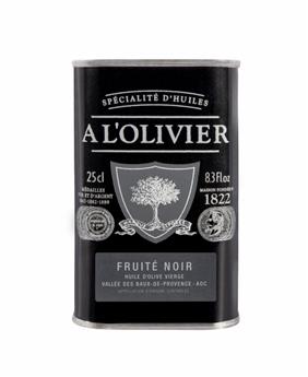 HUILE D´OLIVE DES BAUX AOC FRUITE NOIR A L´OLIVIER 25 CL