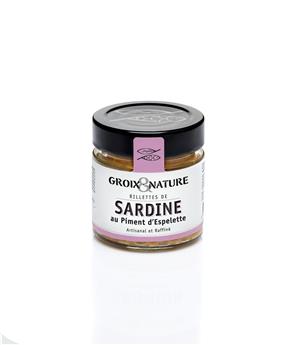 RILLETTES DE SARDINES AU PIMENT D´ESPELETTE 100G