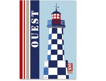 TORCHON 47 x 64 cm BORD DE MER PHARE OUEST