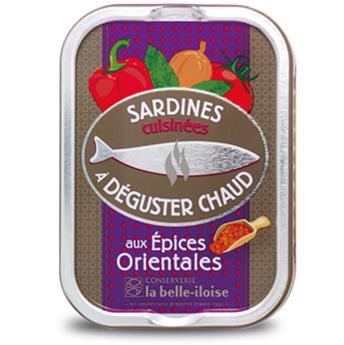 SARDINES CUISINEES AUX EPICES ORIENTALES 115G BELLE ILOISE