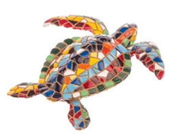 TORTUE DE MER MOSAIQUE 12 CM