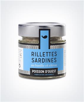 RILLETTES SARDINES AU BASILIC ET CITRON 90G