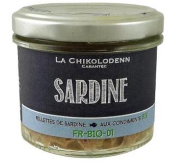 RILLETTES DE SARDINES AUX CONDIMENTS BIO 90G