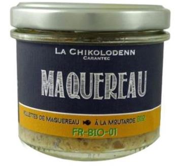 RILLETTES DE MAQUEREAU A LA MOUTARDE BIO 90G