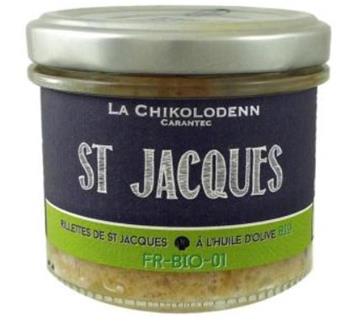 RILLETTES DE SAINT JACQUES A L´HUILE D´OLIVE BIO 90G