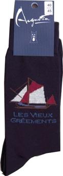 Chaussettes renforcées VIEUX GRÉEMENTS Marine. Fabrication française 40/45