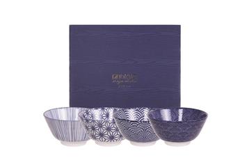 SET 4 BOLS RIZ 16040 NIPPON BLUE