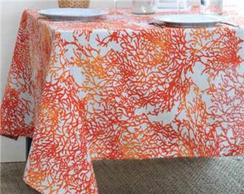 NAPPE ENDUITE 145x 250 cm CALEDONIE ROUGE