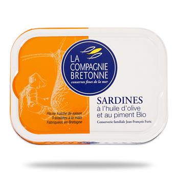 SARDINES A L´HUILE D´OLIVE ET PIMENT BIO 115G CBP