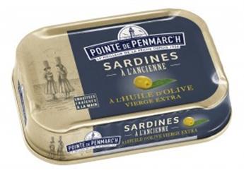 Sardines à l´ancienne à l´huile d´olive extra vierge POINTE DE PENMARCH 115g