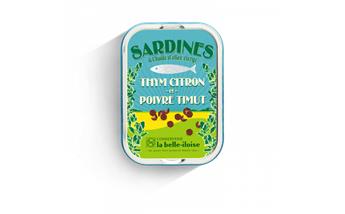 SARDINES THYM CITRON ET POIVRE TIMUT 115G BELLE ILOISE