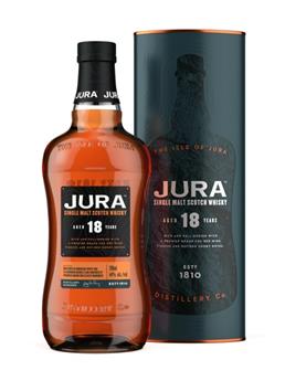 Jura 18 ans, whisky écossais vieilli en double fûts aux notes fruitées et caramelisées 70cl 44°