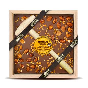 CHOCOLAT A CASSER LAIT AMANDES & NOISETTES CARAMELISEES 350G