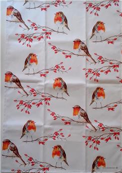 TORCHON 48 x 70 cm COTON ROUGE GORGE