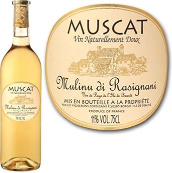 Muscat Mulinu di Rasignani, vin blanc moelleux de l´île de beauté - Corse 75cl 11°