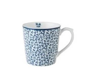 Mug en porcelaine Bone China décor fleurs bleues 35cl