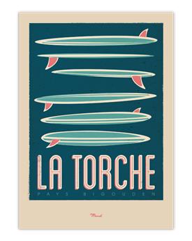 AFFICHE 30 x 40 cm LA TORCHE SURFBOARDS
