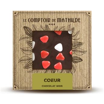 TABLETTE CHOCOLAT NOIR COEUR 80G