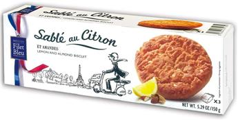 Sablé breton au citron et amandes 150g