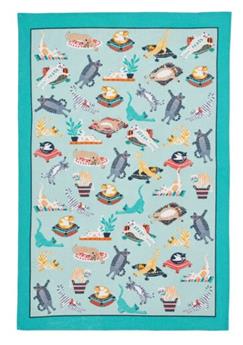 TORCHON 48 x 74 cm COTON KITTY CATS