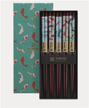 SET 5 PAIRES BAGUETTES GOLDFISH BAMBOU