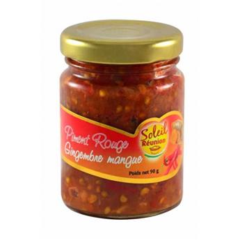 PATE DE PIMENT ROUGE GINGEMBRE MANGUE 90G SOLEIL REUNION