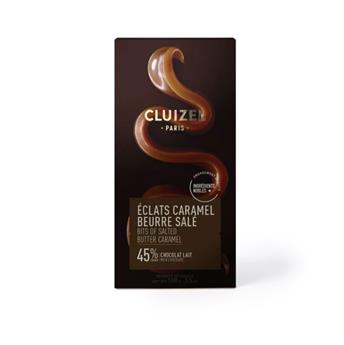 CHOCOLAT LAIT AUX ECLATS DE CARAMEL BEURRE SALE TABLETTE 1OOG