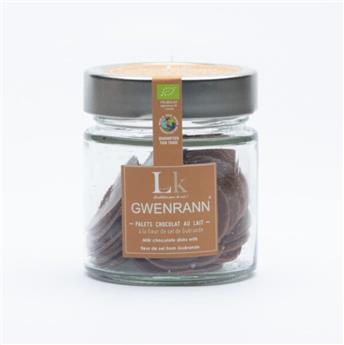 GWENRANN LAIT 46 % disque fine de chocolat au lait fleur de de sel 75G