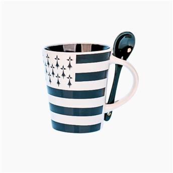 Mug Gwenn Ha Du avec cuillère 33cl