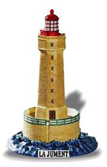 Phare de Bretagne miniature LA JUMENT hauteur 12 cm