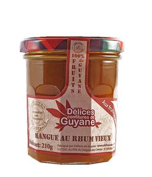 CONFITURE MANGUE RHUM VIEUX 210G DELICES DE GUYANE