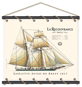 KAKEMONO BATEAU LA RECOUVRANCE  1817   3 Dimensions au choix